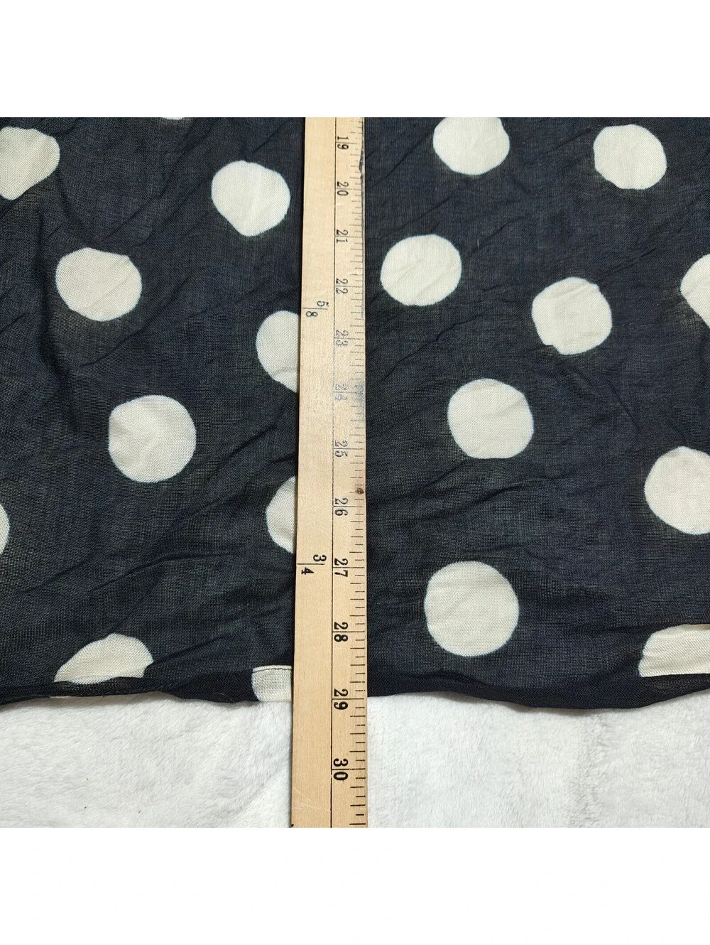 Large black and white polkadot scarf bandana